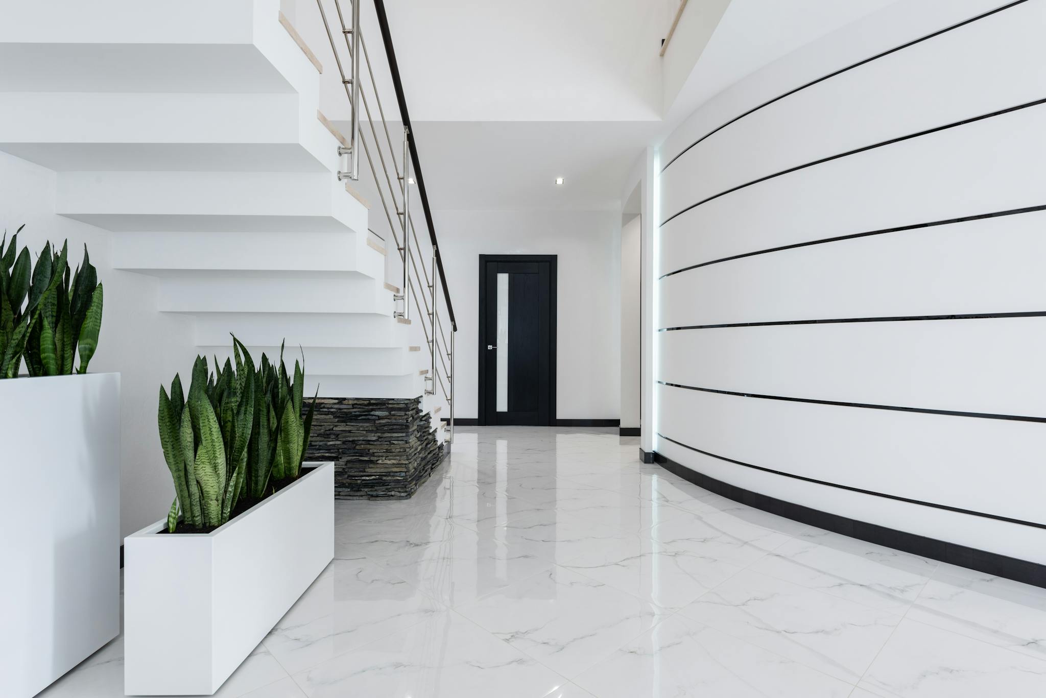 A Contemporary And Elegant Interior Featuring A