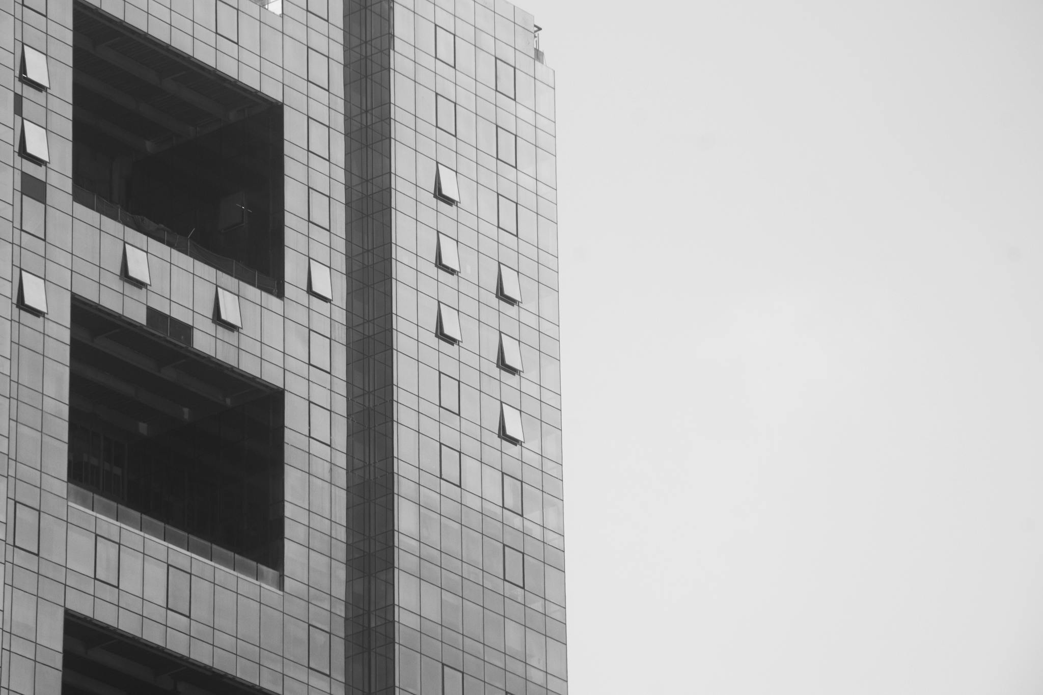 Black And White Image Of A Modern